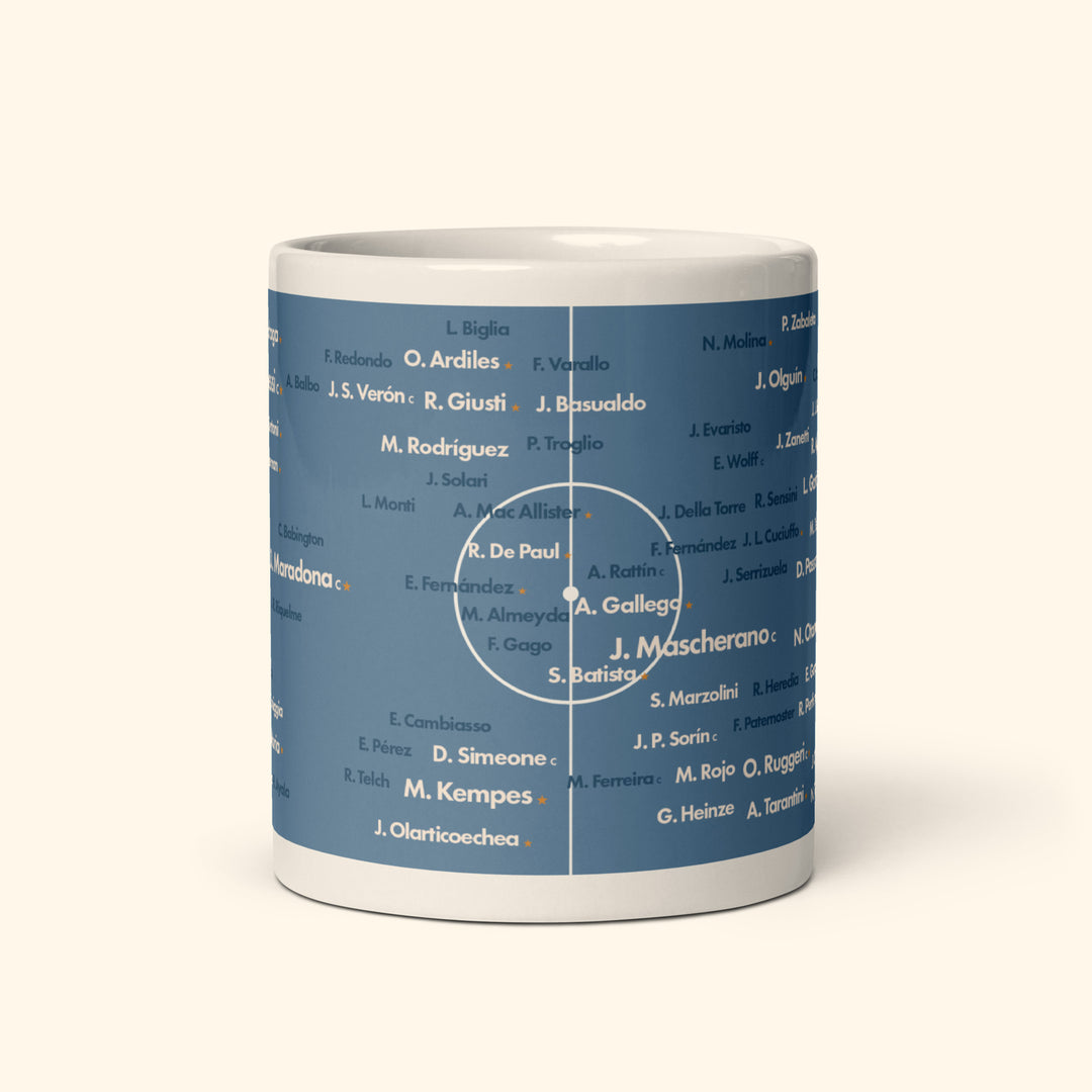 Argentina Top 100 World Cup Players 11oz Mug