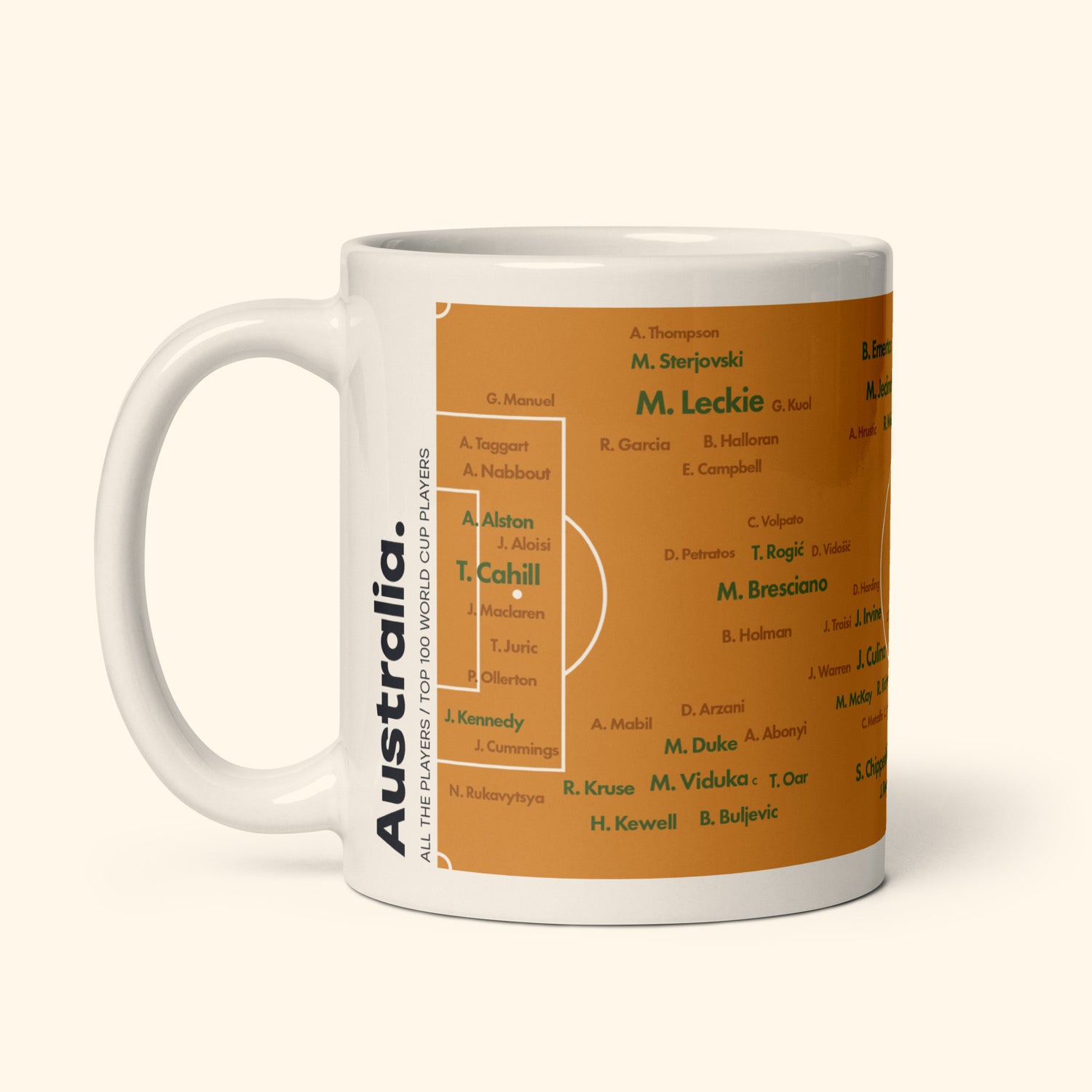 Australia Top 100 World Cup Players 11oz Mug