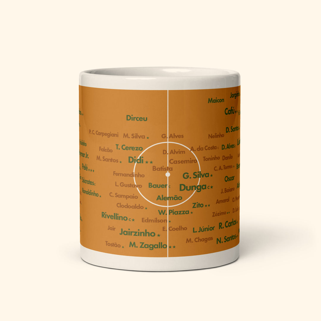 Brazil Top 100 World Cup Players 11oz Mug