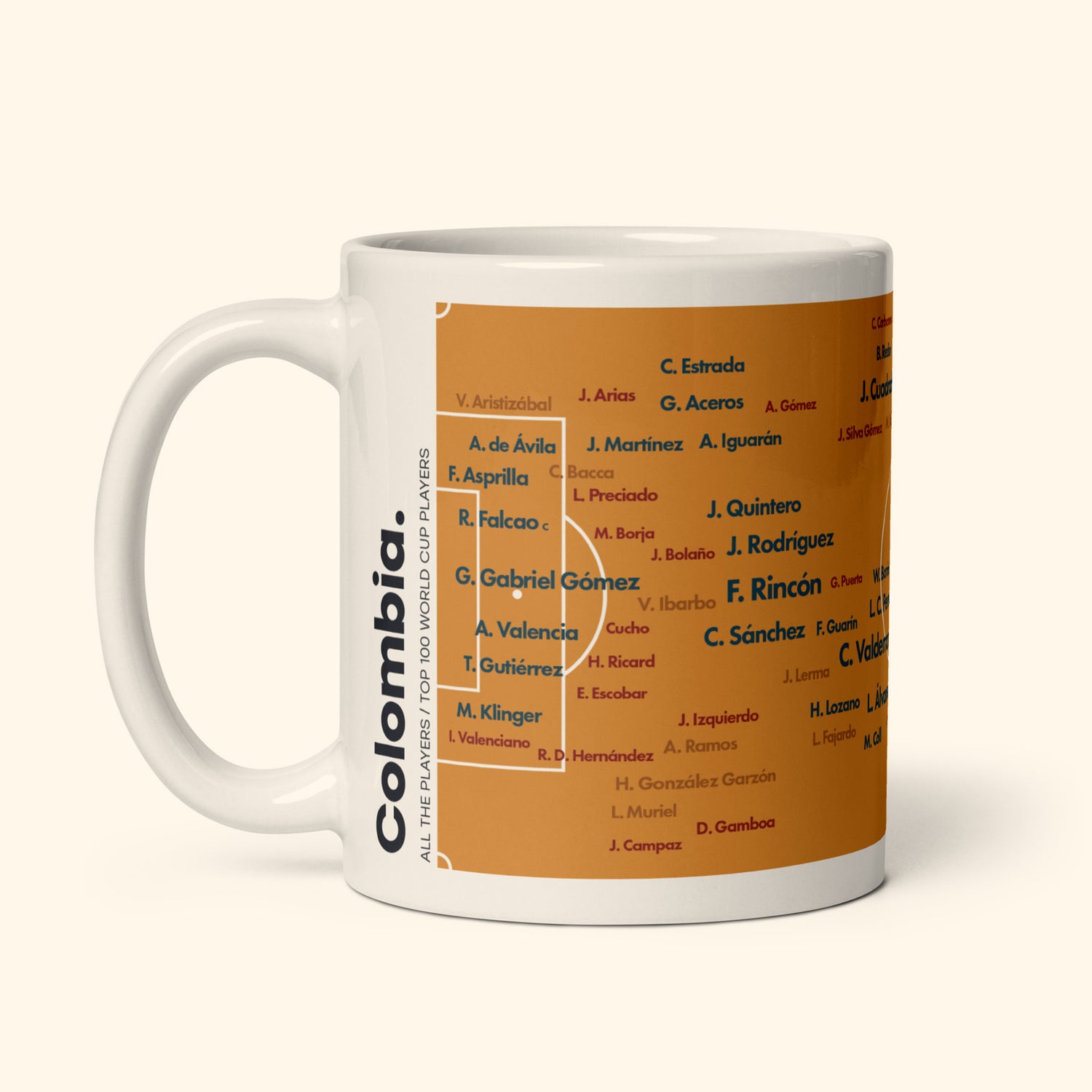 Colombia Top 100 World Cup Players 11oz Mug