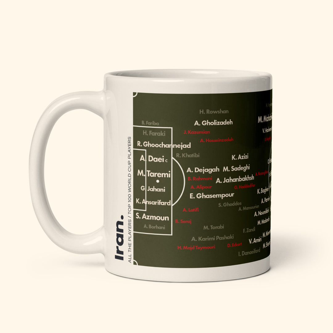 Iran Top 100 World Cup Players 11oz Mug