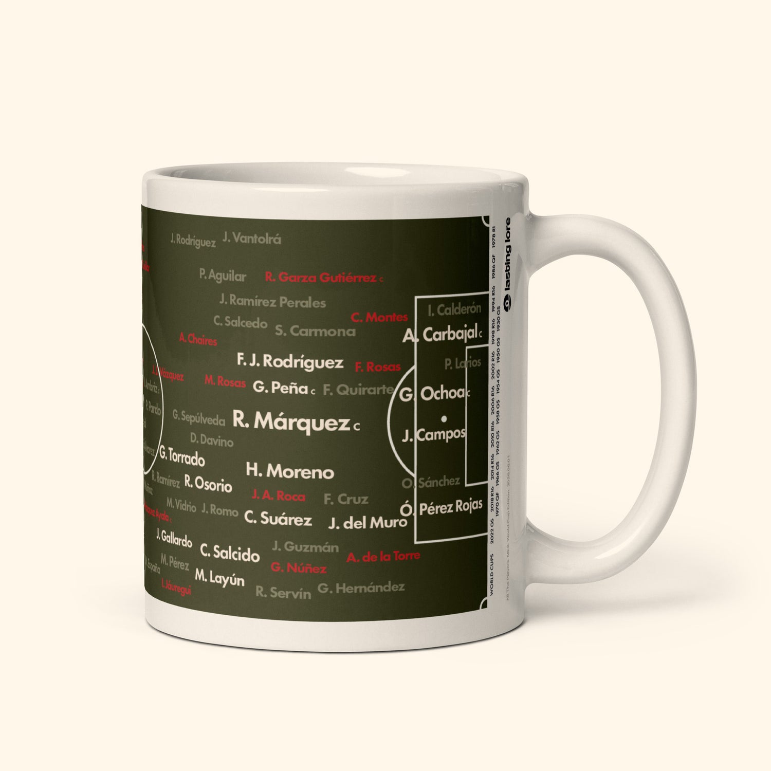 Mexico Top 100 World Cup Players 11oz Mug