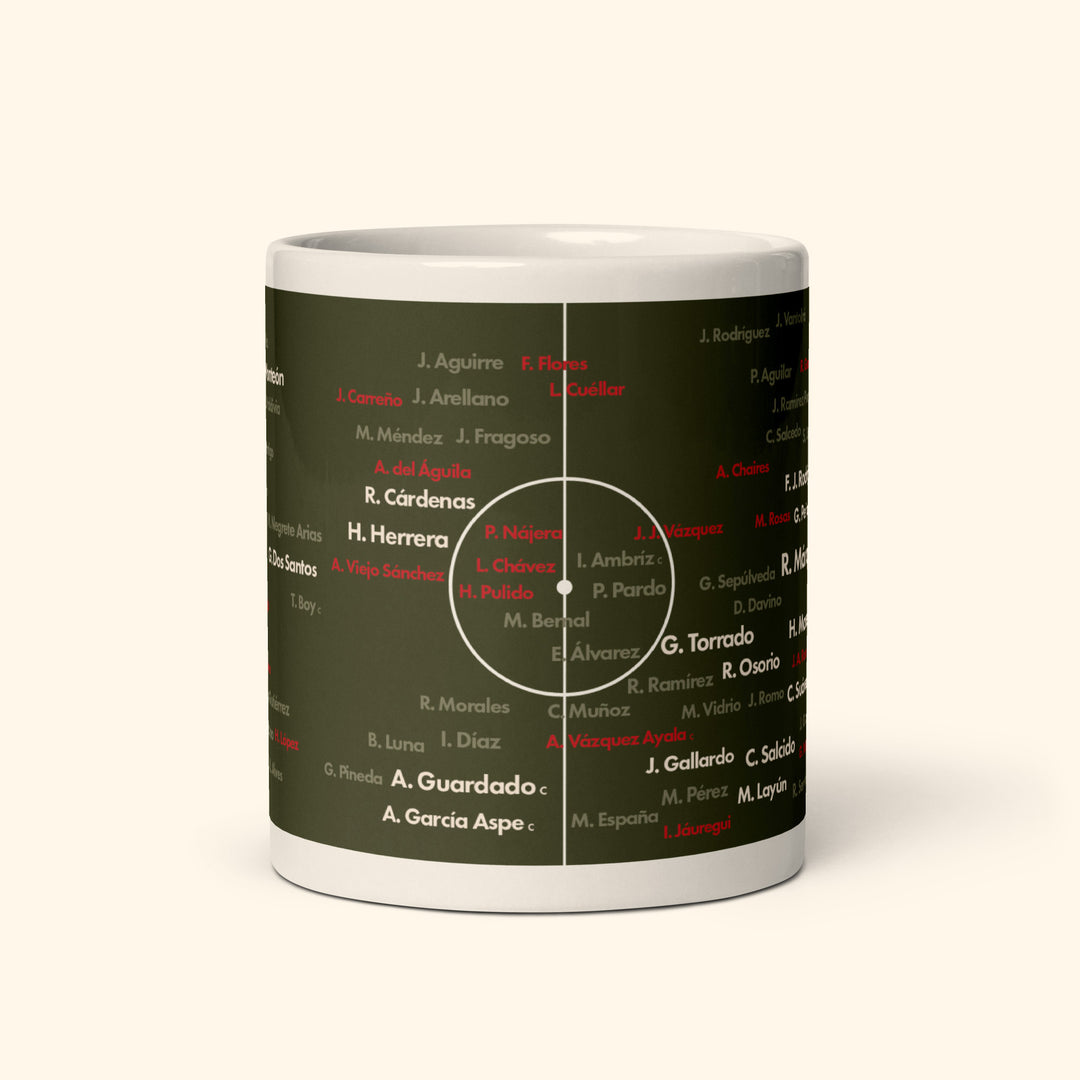 Mexico Top 100 World Cup Players 11oz Mug
