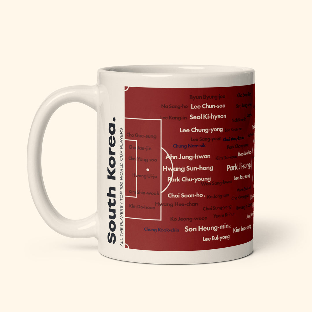 South Korea Top 100 World Cup Players 11oz Mug