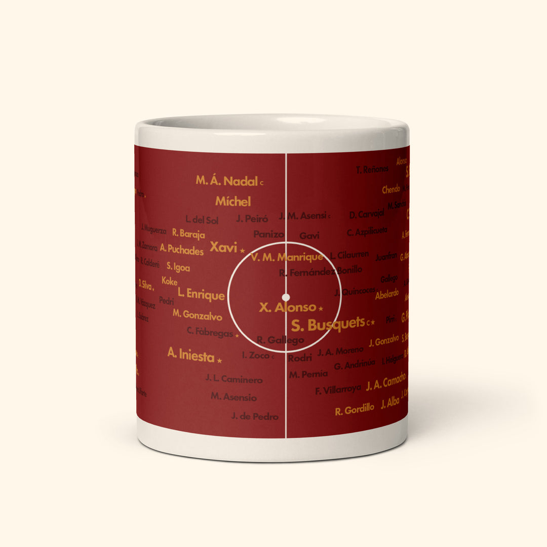 Spain Top 100 World Cup Players 11oz Mug