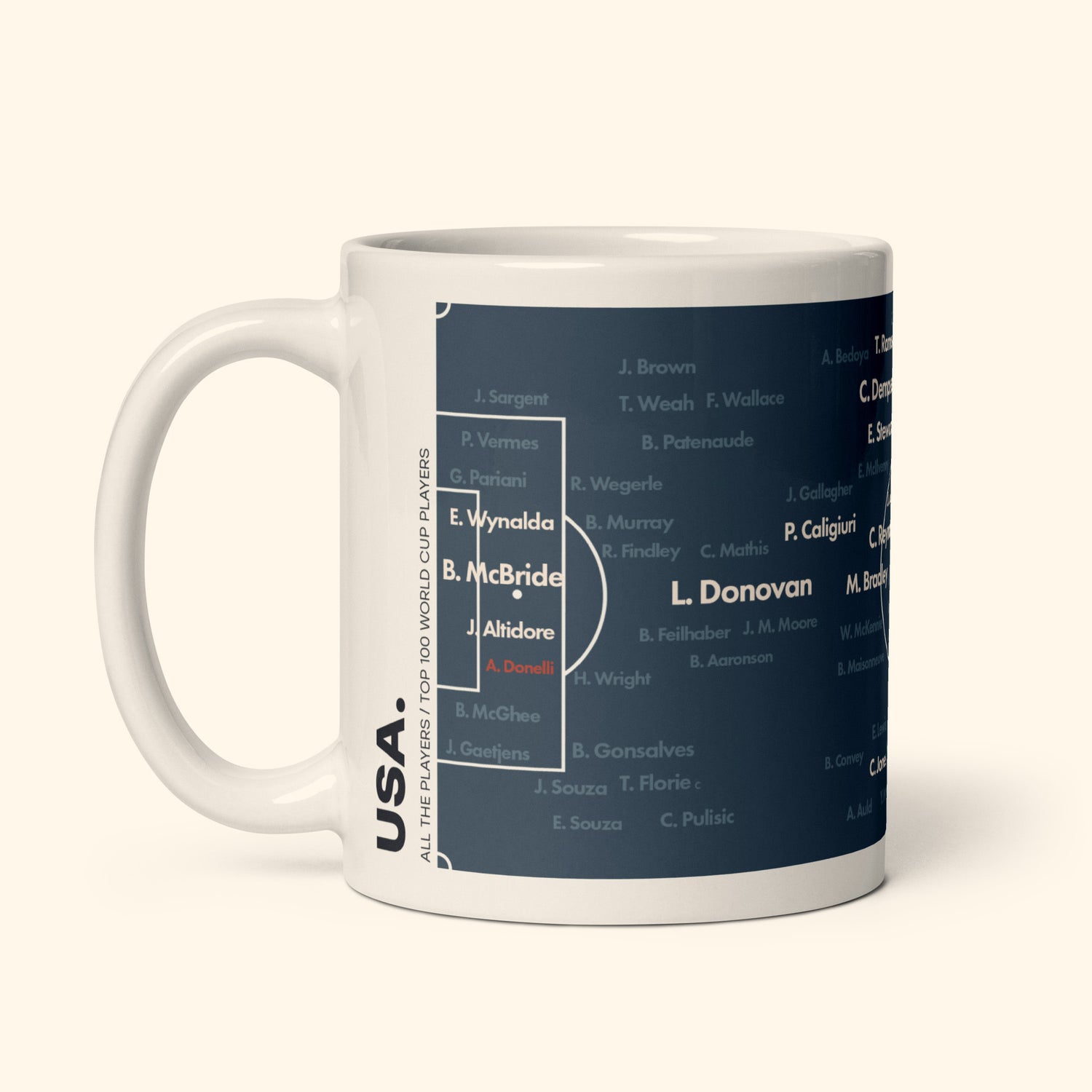 USA Top 100 World Cup Players 11oz Mug