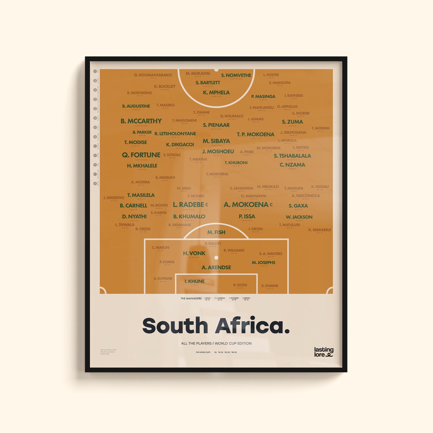 South Africa All The Players Poster