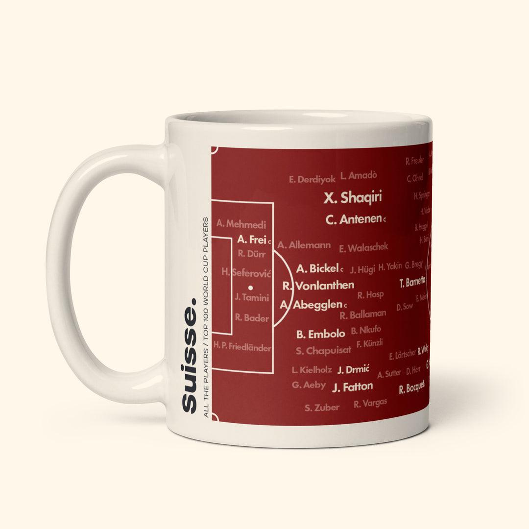 Switzerland Top 100 World Cup Players 11oz Mug