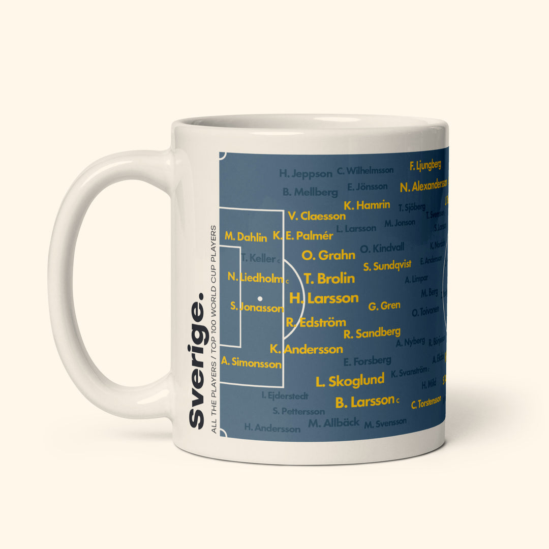 Sweden Top 100 World Cup Players 11oz Mug