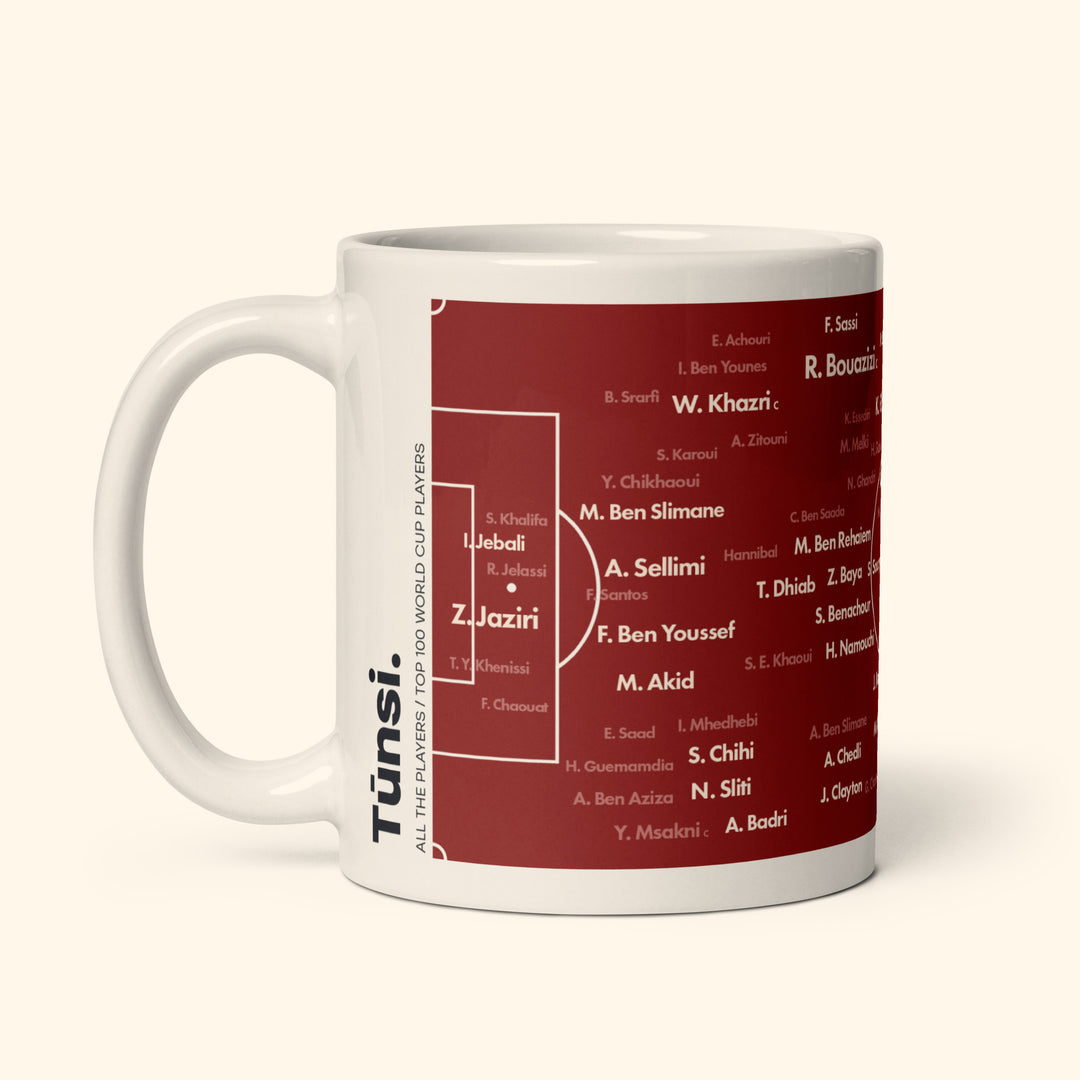 Tunisia Top 100 World Cup Players 11oz Mug
